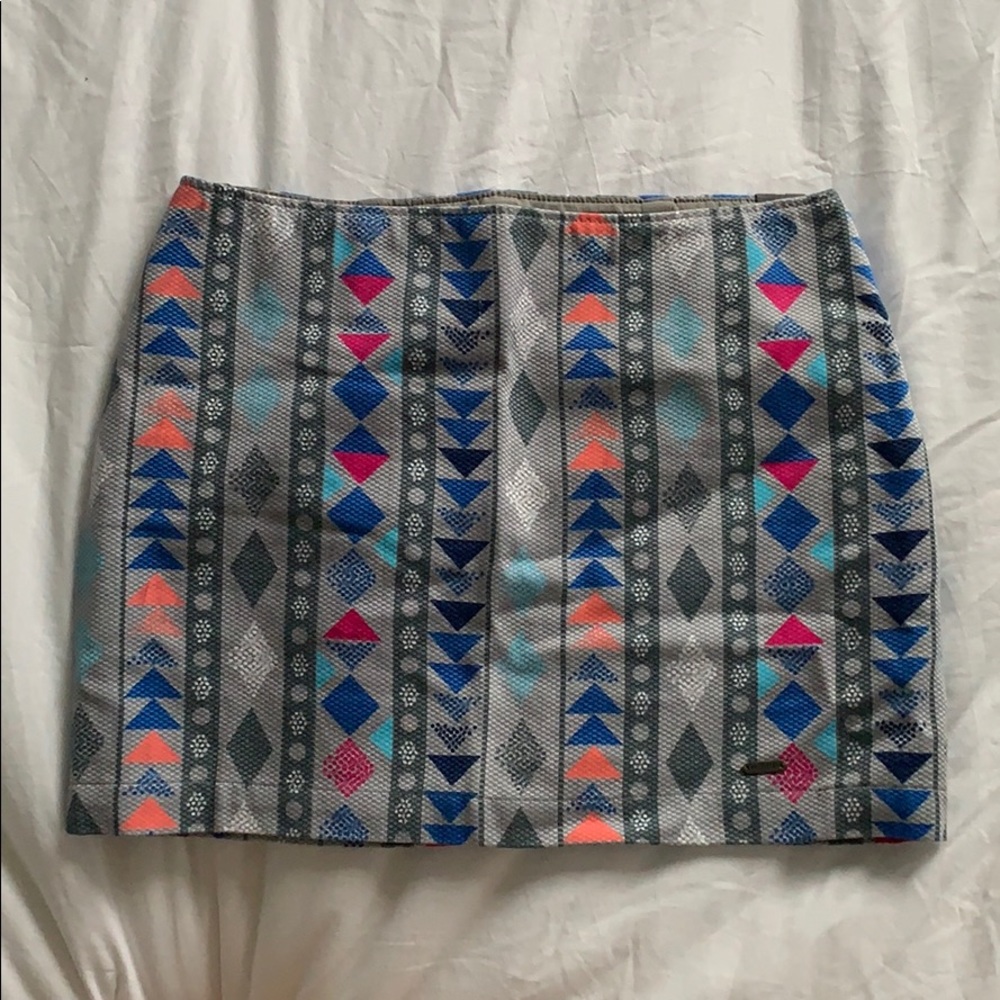 Geometric Print Fitted Hollister Mini Skirt